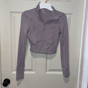 Cropped workout jacket